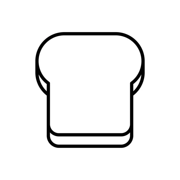 白い背景に分離漫画のパンのアイコン — ストック写真