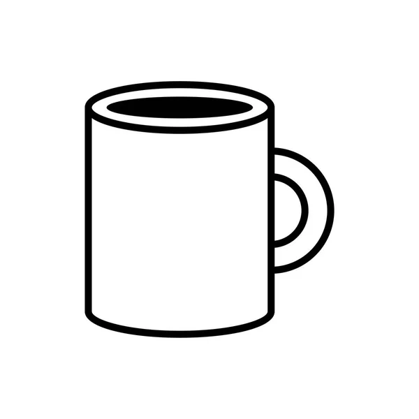 Icona della tazza del fumetto isolata su sfondo bianco — Foto Stock