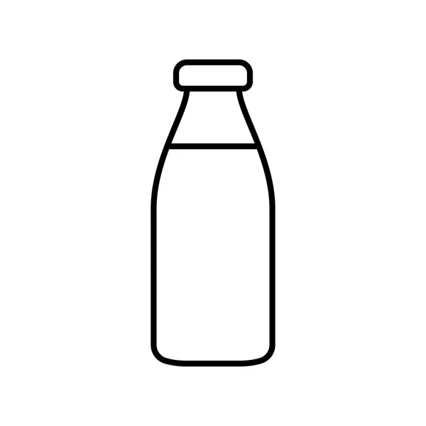 Icono de botella de leche de dibujos animados aislado sobre fondo blanco — Foto de Stock