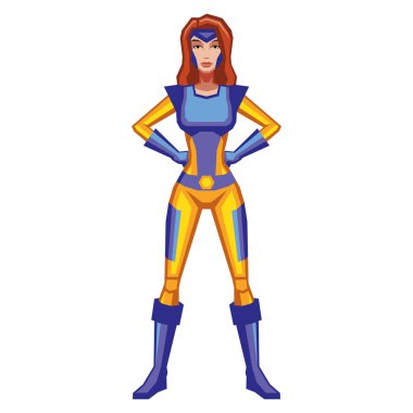 Karikatür Kadın Çizgi Roman Karakteri İzole