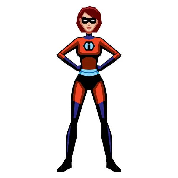 Personnage de bande dessinée féminine de bande dessinée isolé — Image vectorielle