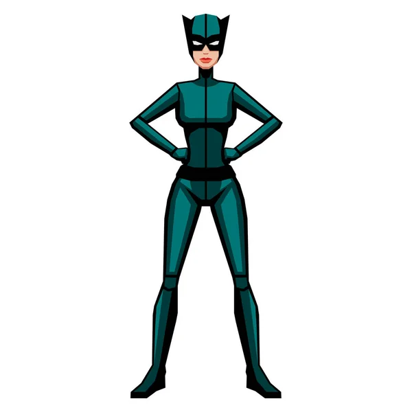 Personnage de bande dessinée féminine de bande dessinée isolé — Image vectorielle