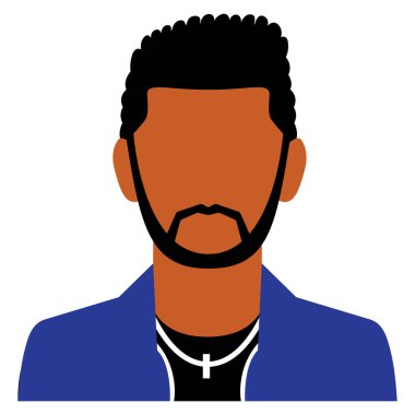 Beyaz arka planda Izole avatar karakter