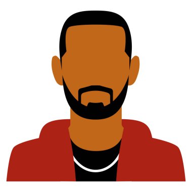 Beyaz arka planda Izole avatar karakter