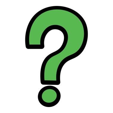 Beyaz arka plan üzerinde izole soru işareti simgesi