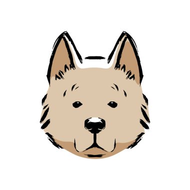 Köpek Illustration beyaz arka planda Izole