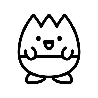 Beyaz arka plan üzerinde izole karikatür sevimli karakteri