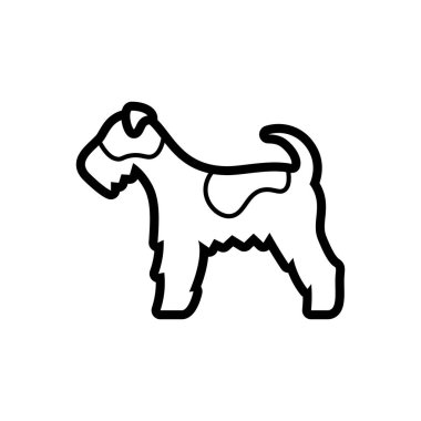 Fox Terrier köpek simgesi beyaz arka planda Izole