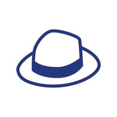 Cartoon Abstract Panama Hat Icon Isolated
