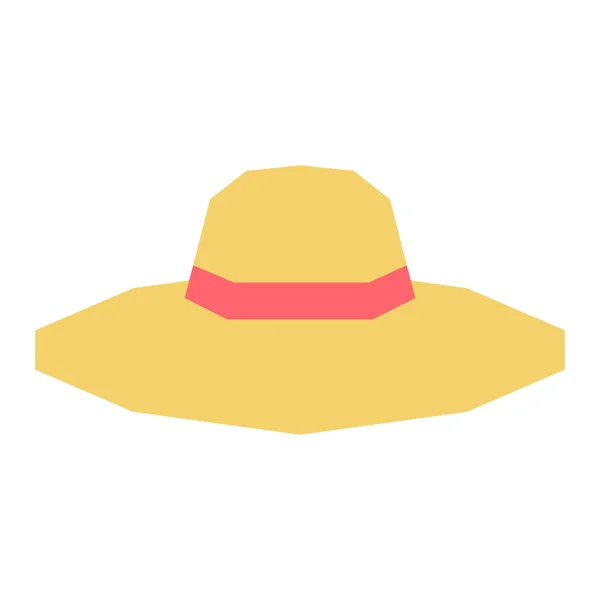 Icono de sombrero de dibujos animados aislado sobre fondo blanco — Vector de stock