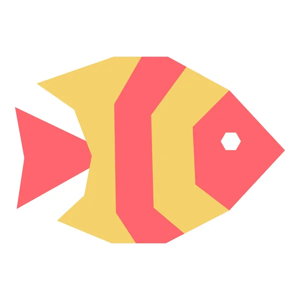 Cartoon Fish icon geïsoleerd op witte achtergrond — Stockvector