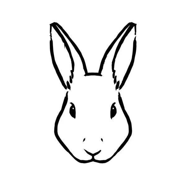 Illustrazione del coniglio isolata su sfondo bianco — Vettoriale Stock