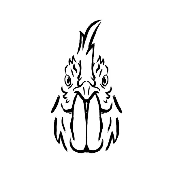 Gallo ilustración aislada sobre fondo blanco — Vector de stock