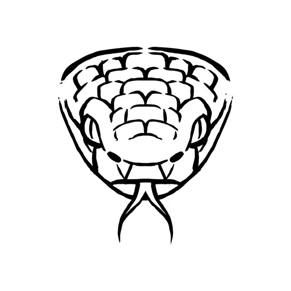 Ilustración de serpiente aislada sobre fondo blanco — Archivo Imágenes Vectoriales