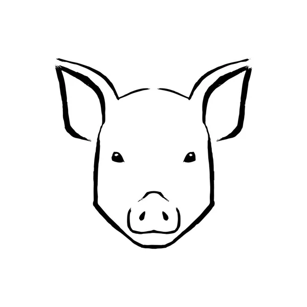 Pig illustration isolerad på vit bakgrund — Stock vektor