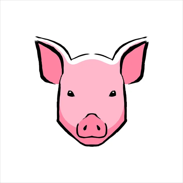 Schwein Illustration isoliert auf weißem Hintergrund — Stockvektor