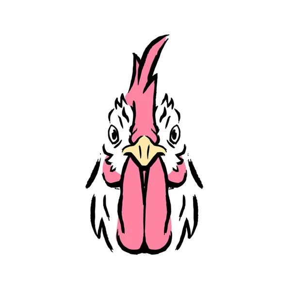 Gallo ilustración aislada sobre fondo blanco — Vector de stock