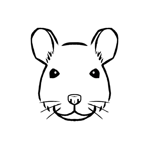 Illustration de rat isolé sur fond blanc — Image vectorielle