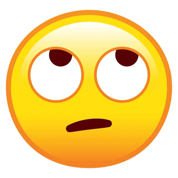 Vector Rolling Eyes Emoji aislado sobre fondo blanco — Archivo Imágenes Vectoriales