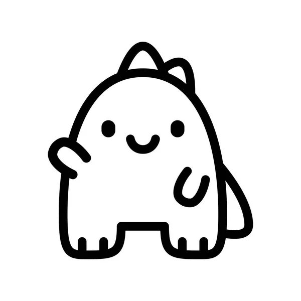 白い背景で隔離の漫画のかわいいキャラクター — ストックベクタ