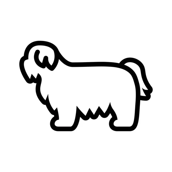 Shih Tzu Dog icon geïsoleerd op witte achtergrond — Stockvector