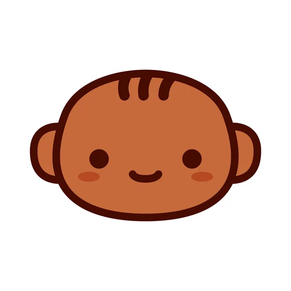 Cartone animato felice icona del bambino isolato — Vettoriale Stock