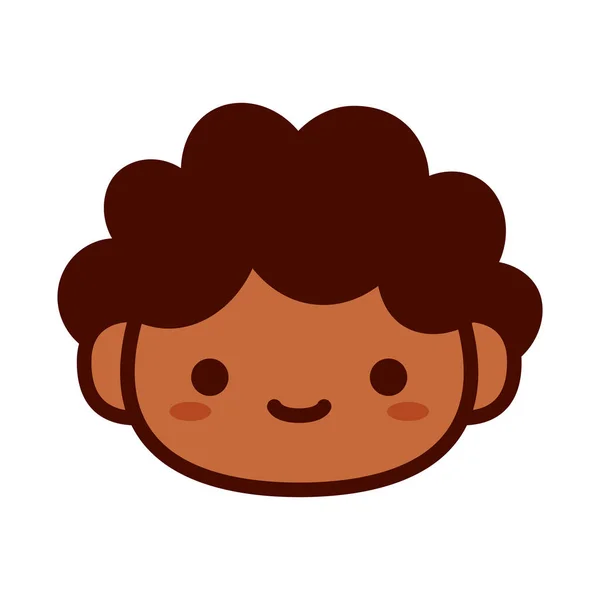 Kreslený roztomilý chlapec ikona izolovaný — Stockový vektor