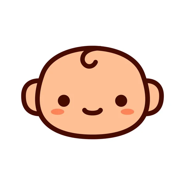 Мультфильм Cute Happy Baby Isolated — стоковый вектор
