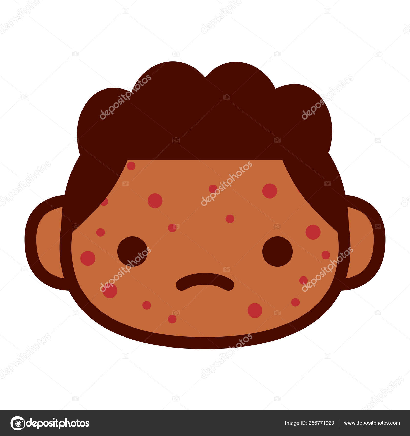 Cartoon Cute Emoji Character With Chicken Pox Stock Vector Image by  ©Aratehortua #256771920