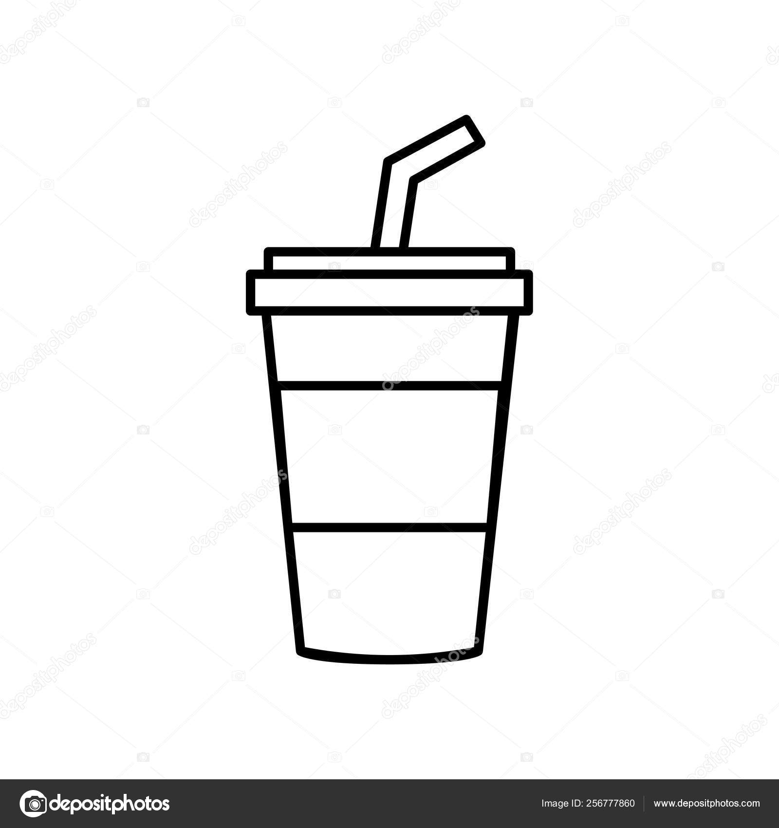 Vector Cartoon Soda Cup Isolated On White Background Stock Photo