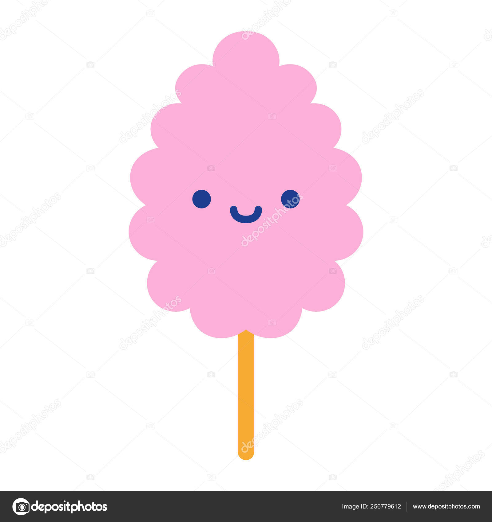 Cartoon Cotton Candy Icon Isolated On White Background Stock Vector Image by ©Aratehortua #256779612 Cartoon Cotton Candy Icon Isolated On White Background Stock Vector Image by ©Aratehortua #256779612