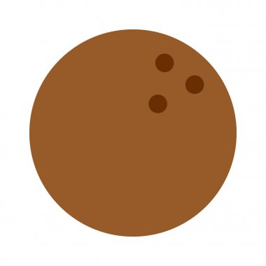 Beyaz arka planda Izole karikatür Hindistan cevizi simgesi