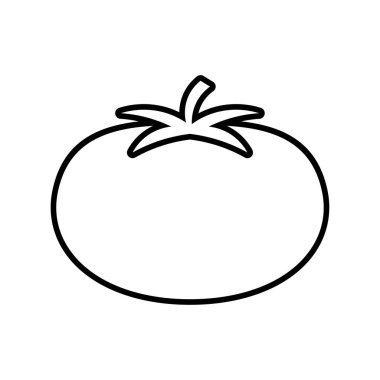 Beyaz arka planda Izole karikatür domates simgesi