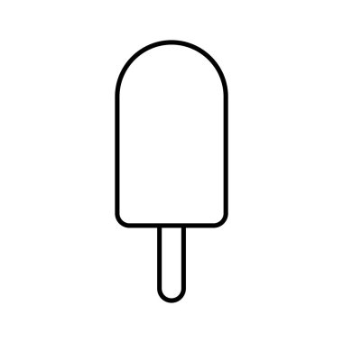 Artoon Ice Lolly simgesi beyaz arka planda Izole