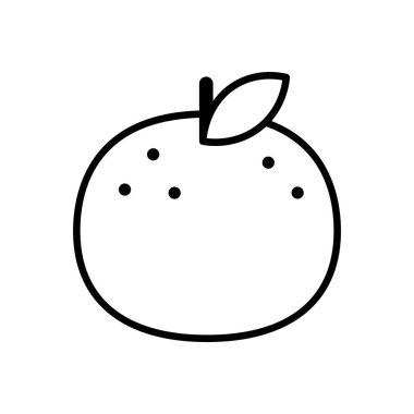 Beyaz arka plan üzerinde Izole karikatür turuncu simge