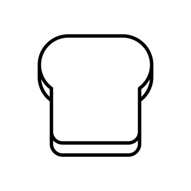 Beyaz arka planda Izole karikatür ekmek simgesi