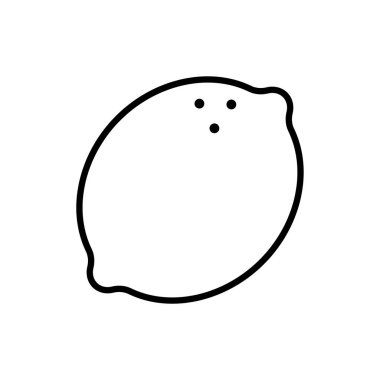 Karikatür limon simgesi beyaz arka planda Izole