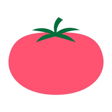 Beyaz arka planda Izole karikatür domates simgesi