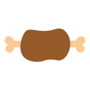 Cartoon Meat Icon Isolated On White Background vector Cartoon Meat Icon Isolated On White Background vector