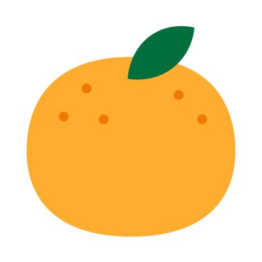 Beyaz arka plan üzerinde Izole karikatür turuncu simge