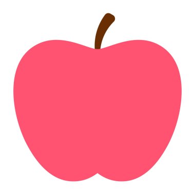 Karikatür Apple Icon beyaz arka planda Izole