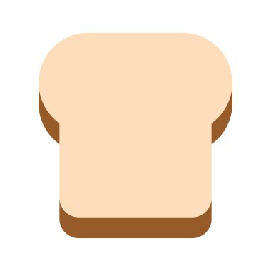 Beyaz arka planda Izole karikatür ekmek simgesi