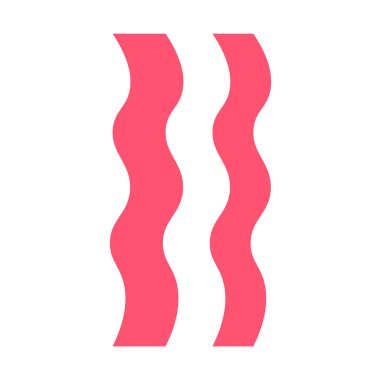 Karikatür Bacon simgesi beyaz arka planda Izole