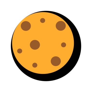 Karikatür çerez simgesi beyaz arka planda Izole