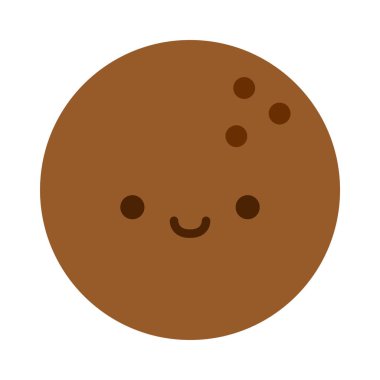 Karikatür sevimli Hindistan cevizi simgesi beyaz arka planda Izole