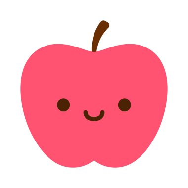 Karikatür Apple Icon beyaz arka planda Izole