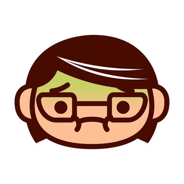 Personaje Emoji lindo de dibujos animados con náuseas — Vector de stock
