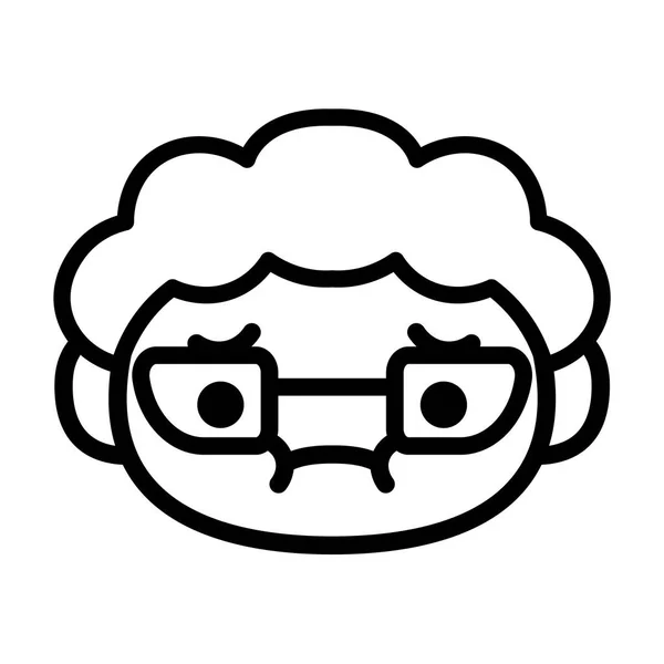Cartoon cute emoji karakter met misselijkheid — Stockvector
