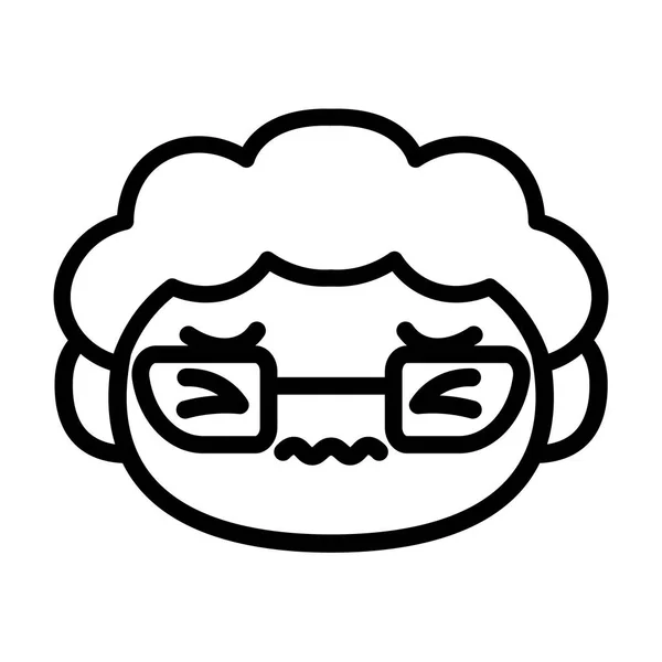Cartoon aranyos Emoji karakter a fejfájás — Stock Vector