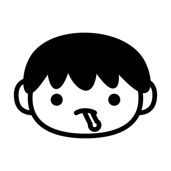 温度計付き漫画かわいい絵文字文字 — ストックベクタ